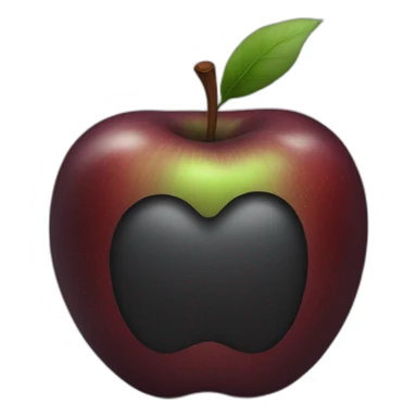 Black apple sticker