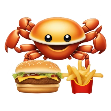 tanner crab eating mcdonald's  sticker