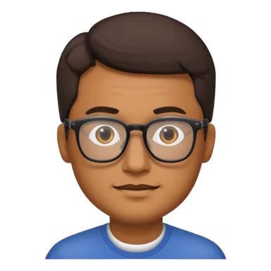 bold and wearing glasess man sticker