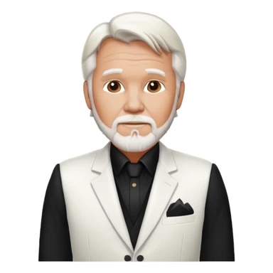 Kenny Rogers with white suit jacket sticker