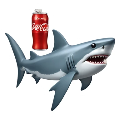 Shark with a Coca Cola sticker