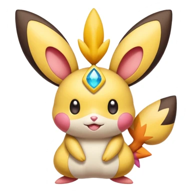 Emolga-Victini-Pichu-Dedenne-Kirby-fusion sticker