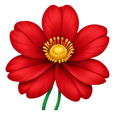A red flower sticker
