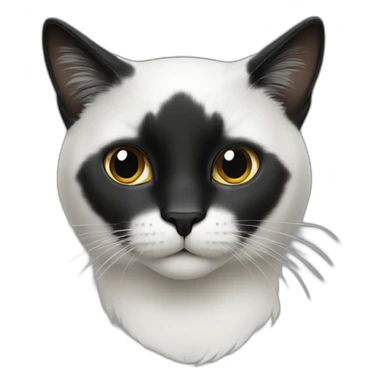 Gato blanco y negro sticker