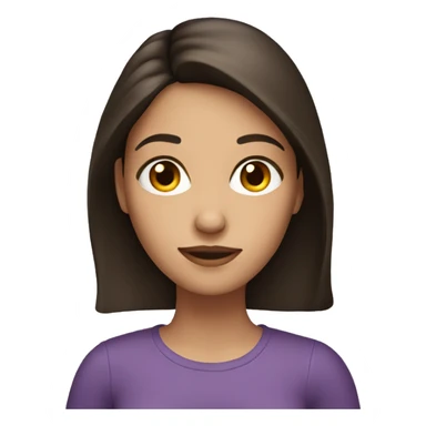 brunette girl with iphone sticker