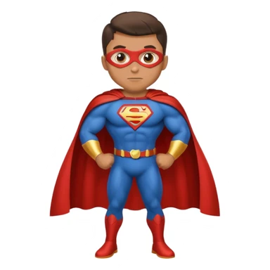 Superhero, in cartoon in superhero family sticker