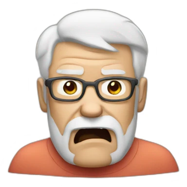 angry grandpa sticker