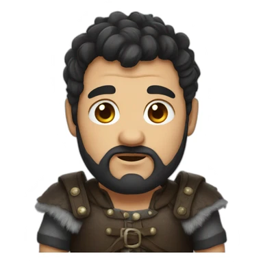 dwarf man with black hair sticker