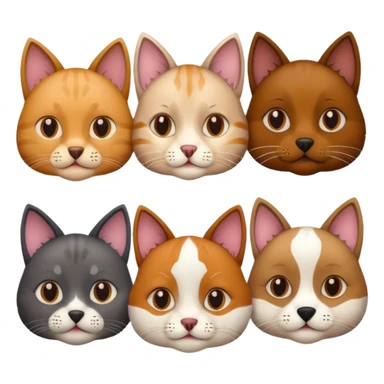 cat and four dogs behind her sticker