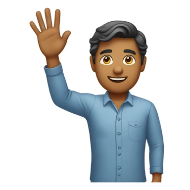 Sri Lankan Man waving his hand sticker