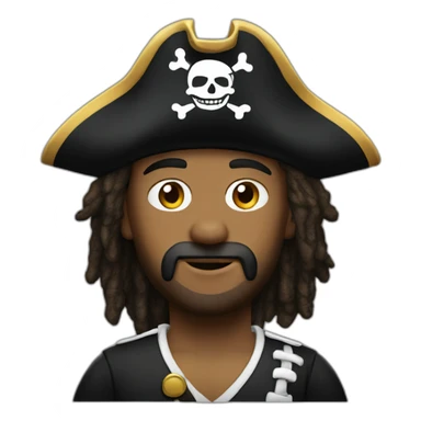 pirate with bills jersey sticker