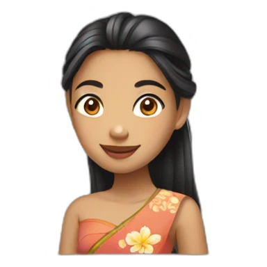 Balinese girl sticker