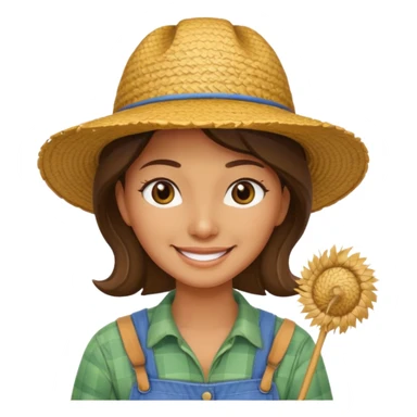 farmer woman sticker