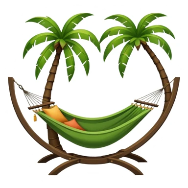 palm tree with hammock in Volcano Island sticker