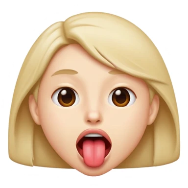 Tongue out shaking head no sticker