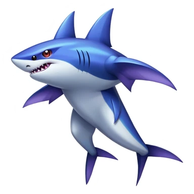 Shiny Dark Sharpedo-Haunter-fusion-hybrid full body sticker