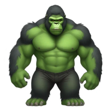 Gorilla w a hulk suit sticker