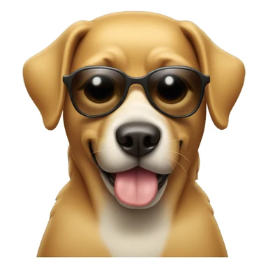 dog with sunglasses smirking sticker