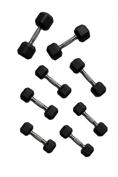 manubri da palestra cadono dall'alto verticalmente, isolata su sfondo bianco sticker