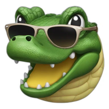 Cocodrile with sunglasses sticker