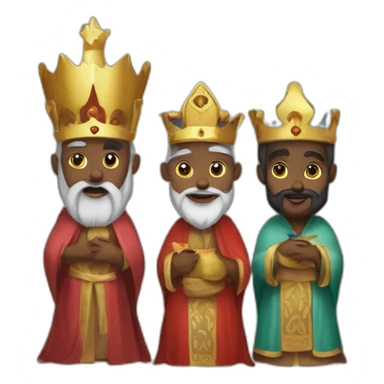 Melchior Caspar and Balthazar three wise men sticker