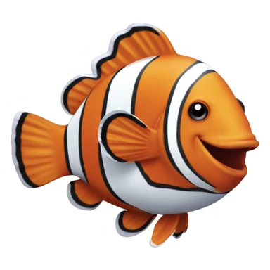 Clown fish with a happy thanksgiving sign sticker