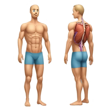 Human anatomy 3D quadriceps muscle sticker