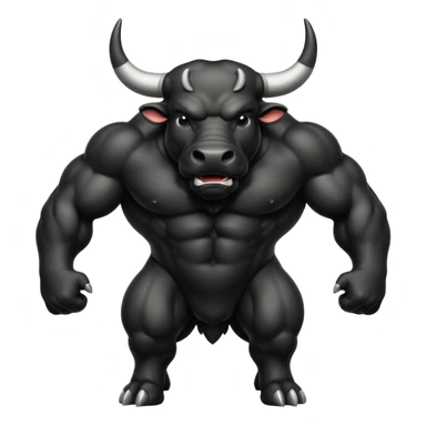 Black bull sticker