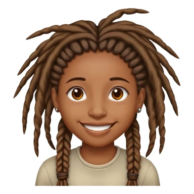 brownskin girl with dreads sticker