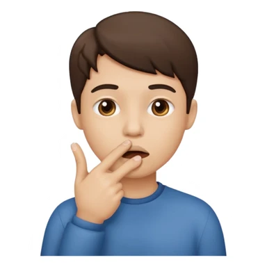 Boca con un dedo sticker