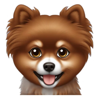 Chocolate brown Pomeranian  sticker