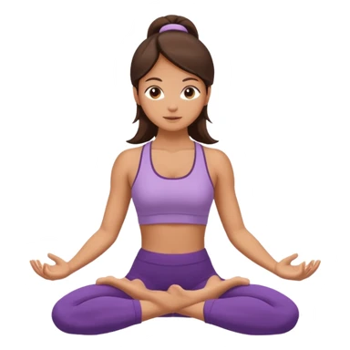 Brunette girl yoga sticker