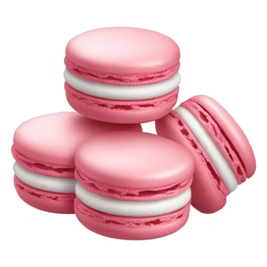 Pink and white macarons sticker