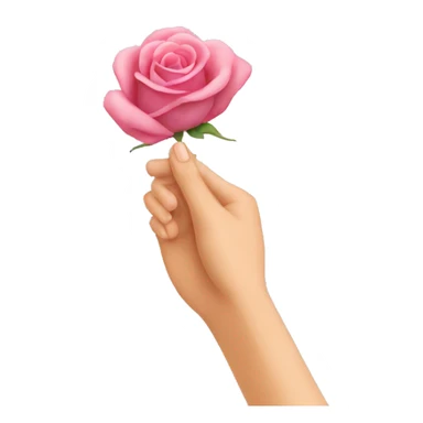 Una mano entregando una rosa sticker