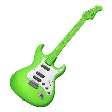Neon green guitar sticker