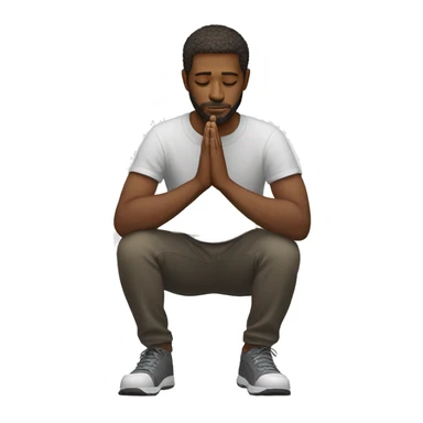 white man prays sticker