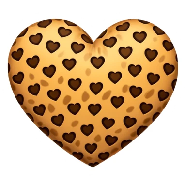 Cuore leopardato peloso sticker