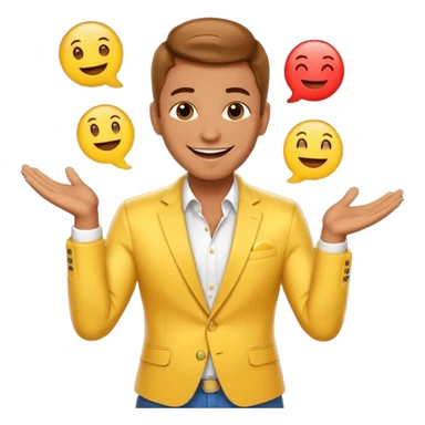 Charming, magnetic, center of attention without even trying. superstar in the spotlight
more dinamic emoji  sticker