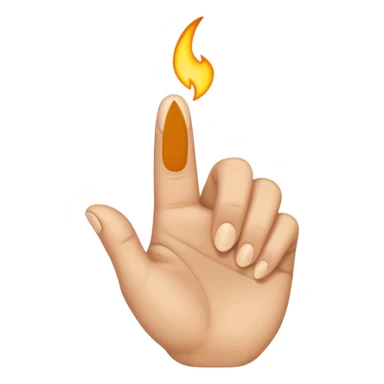 top part of middle finger bent sticker