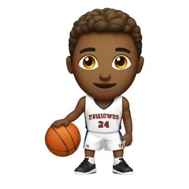 White basketball player sticker