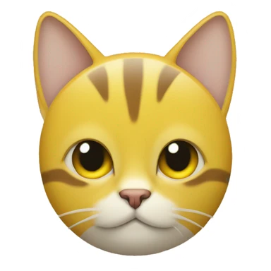 yellow circle doing cat face sticker