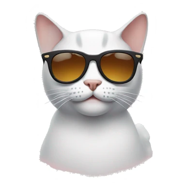 Cat with sunglasses sticker