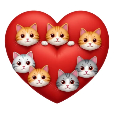 coeur et chats sticker