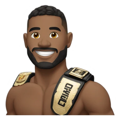 UFC champion belt sticker