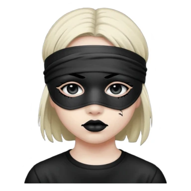 blindfolded emo sticker