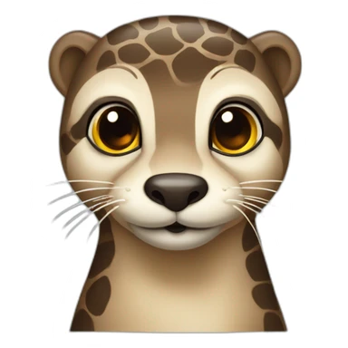 Loutre dans girafe sticker