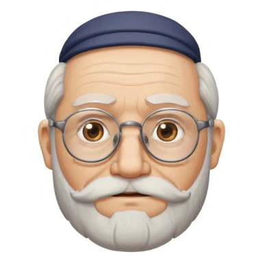 old glasses man with beard sticker