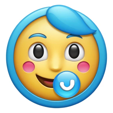 Crea un emoji de la verificación de tik tok casi parecido sticker