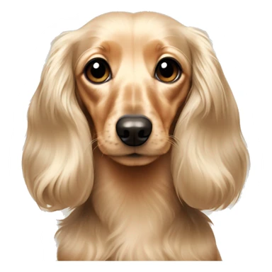 Mini long haired dachshund cream colors sticker