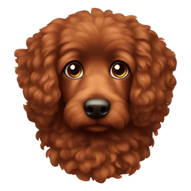 a brownish reddish german poddle sticker